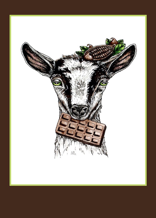 "Chocolate Goat" Card